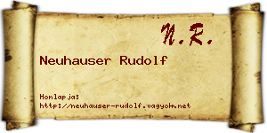 Neuhauser Rudolf névjegykártya